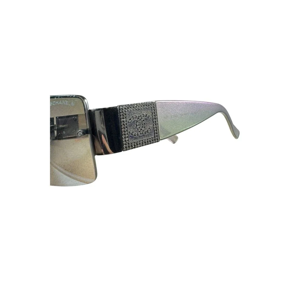 Chanel 4095 Iridescent Rimless Sunglasses Crystal Rhinestone Rare VTG